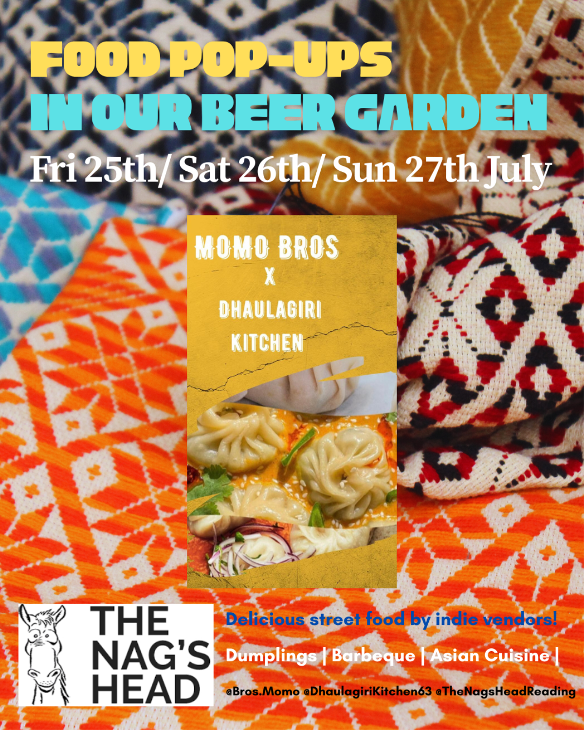Food Pop-ups in our Beer Garden: Momo Bros X Dhaulagiri Kitchen